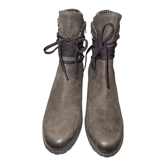 Cobb Hill Rockport Collection Brown  Lucinda Lace-up Nubuck Leather Boot 9.5 - Picture 2 of 8